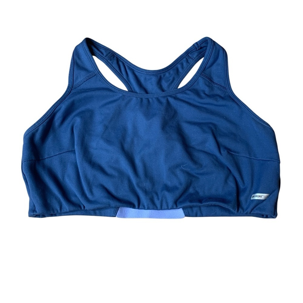 Athletic Works Blue Dri-More Tech Racerback Sports Bra - Size Large